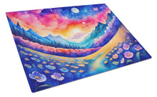 Load image into Gallery viewer, Periwinkles in Color Glass Cutting Boards – Durable, Decorative Kitchen Art Large