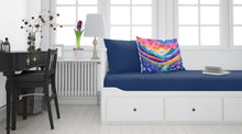 Load image into Gallery viewer, Periwinkles in Color Fabric Standard Pillowcase – Artistic Decorative Front, White Back