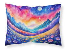 Load image into Gallery viewer, Periwinkles in Color Fabric Standard Pillowcase – Artistic Decorative Front, White Back