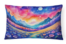 Load image into Gallery viewer, Periwinkles in Color Fabric Decorative Pillow