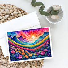 Load image into Gallery viewer, Petunias in Color Greeting Cards -  Blank Note Cards – 8-Pack of Artist-Designed Cards with Envelopes