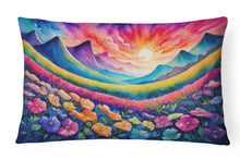 Load image into Gallery viewer, Petunias in Color Fabric Decorative Pillow