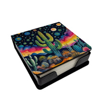 Load image into Gallery viewer, Queen of the Night Cactus in Color PU Leather Note Paper Holder