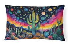 Load image into Gallery viewer, Queen of the Night Cactus in Color Fabric Decorative Pillow