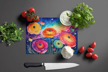 Load image into Gallery viewer, Ranunculus in Color Glass Cutting Boards – Durable, Decorative Kitchen Art Large