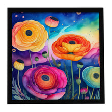 Load image into Gallery viewer, Ranunculus in Color Framed Metal Print