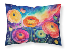 Load image into Gallery viewer, Ranunculus in Color Fabric Standard Pillowcase – Artistic Decorative Front, White Back