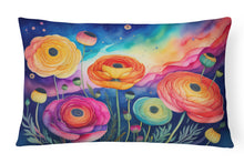 Load image into Gallery viewer, Ranunculus in Color Fabric Decorative Pillow