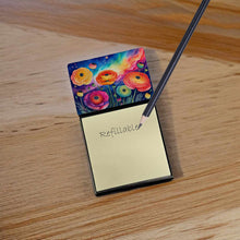 Load image into Gallery viewer, Ranunculus in Color Sticky Note Holder- Refiilable Desk Accessory Note Pad