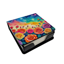 Load image into Gallery viewer, Roses in Color PU Leather Note Paper Holder
