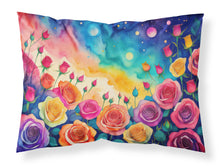 Load image into Gallery viewer, Roses in Color Fabric Standard Pillowcase – Artistic Decorative Front, White Back