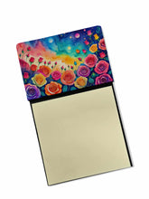 Load image into Gallery viewer, Roses in Color Sticky Note Holder- Refiilable Desk Accessory Note Pad