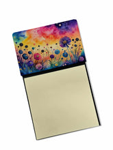 Load image into Gallery viewer, Scabiosa in Color Sticky Note Holder- Refiilable Desk Accessory Note Pad