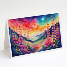 Load image into Gallery viewer, Snapdragon in Color Greeting Cards -  Blank Note Cards – 8-Pack of Artist-Designed Cards with Envelopes