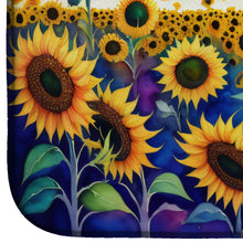 Load image into Gallery viewer, Sunflowers in Color Dish Drying Mat