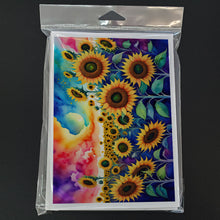 Load image into Gallery viewer, Sunflowers in Color Greeting Cards -  Blank Note Cards – 8-Pack of Artist-Designed Cards with Envelopes