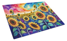 Load image into Gallery viewer, Sunflowers in Color Glass Cutting Boards – Durable, Decorative Kitchen Art Large
