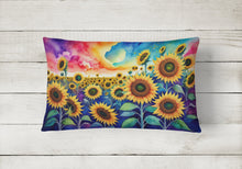 Load image into Gallery viewer, Sunflowers in Color Fabric Decorative Pillow