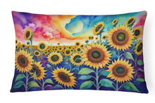 Load image into Gallery viewer, Sunflowers in Color Fabric Decorative Pillow