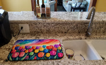 Load image into Gallery viewer, Tulips in Color Dish Drying Mat