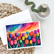 Load image into Gallery viewer, Tulips in Color Greeting Cards -  Blank Note Cards – 8-Pack of Artist-Designed Cards with Envelopes