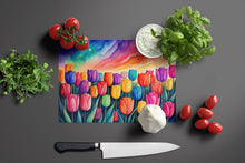 Load image into Gallery viewer, Tulips in Color Glass Cutting Boards – Durable, Decorative Kitchen Art Large