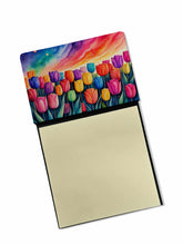 Load image into Gallery viewer, Tulips in Color Sticky Note Holder- Refiilable Desk Accessory Note Pad