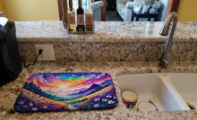 Load image into Gallery viewer, Violets in Color Dish Drying Mat
