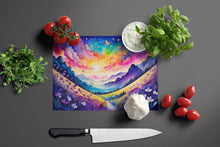 Load image into Gallery viewer, Violets in Color Glass Cutting Boards – Durable, Decorative Kitchen Art Large