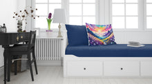 Load image into Gallery viewer, Violets in Color Fabric Standard Pillowcase – Artistic Decorative Front, White Back
