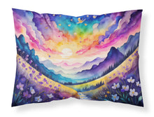 Load image into Gallery viewer, Violets in Color Fabric Standard Pillowcase – Artistic Decorative Front, White Back