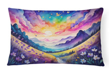 Load image into Gallery viewer, Violets in Color Fabric Decorative Pillow