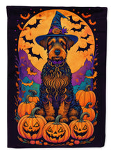 Load image into Gallery viewer, Airedale Terrier Witchy Halloween House Flag