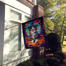 Load image into Gallery viewer, Australian Shepherd Witchy Halloween House Flag