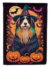 Load image into Gallery viewer, Bearded Collie Witchy Halloween House Flag