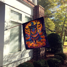 Load image into Gallery viewer, Belgian Tervuren Witchy Halloween House Flag