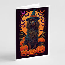 Load image into Gallery viewer, Boykin Spaniel Witchy Halloween Greeting Cards -  Blank Note Cards – 8-Pack of Artist-Designed Cards with Envelopes