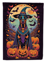 Load image into Gallery viewer, Doberman Pinscher Witchy Halloween House Flag