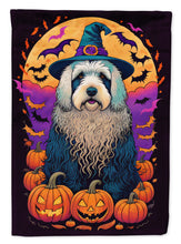 Load image into Gallery viewer, Old English Sheepdog Witchy Halloween House Flag