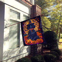 Load image into Gallery viewer, Black Standard Poodle Witchy Halloween House Flag