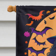 Load image into Gallery viewer, Black Standard Poodle Witchy Halloween House Flag