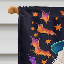 Load image into Gallery viewer, White Standard Poodle Witchy Halloween House Flag