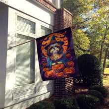 Load image into Gallery viewer, Shih Tzu Witchy Halloween House Flag