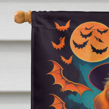 Load image into Gallery viewer, Tibetan Spaniel Witchy Halloween House Flag