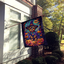 Load image into Gallery viewer, Yorkie Witchy Halloween House Flag