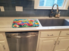 Load image into Gallery viewer, Anemones in Watercolor Dish Drying Mat