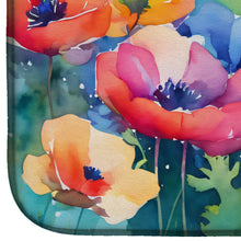 Load image into Gallery viewer, Anemones in Watercolor Dish Drying Mat