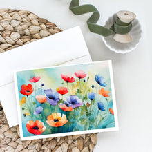 Load image into Gallery viewer, Anemones in Watercolor Greeting Cards -  Blank Note Cards – 8-Pack of Artist-Designed Cards with Envelopes