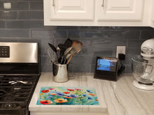 Load image into Gallery viewer, Anemones in Watercolor Glass Cutting Boards – Durable, Decorative Kitchen Art Large