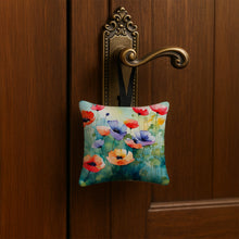 Load image into Gallery viewer, Anemones in Watercolor Hanging Square Fabric Ornament 3.5 × 3.5